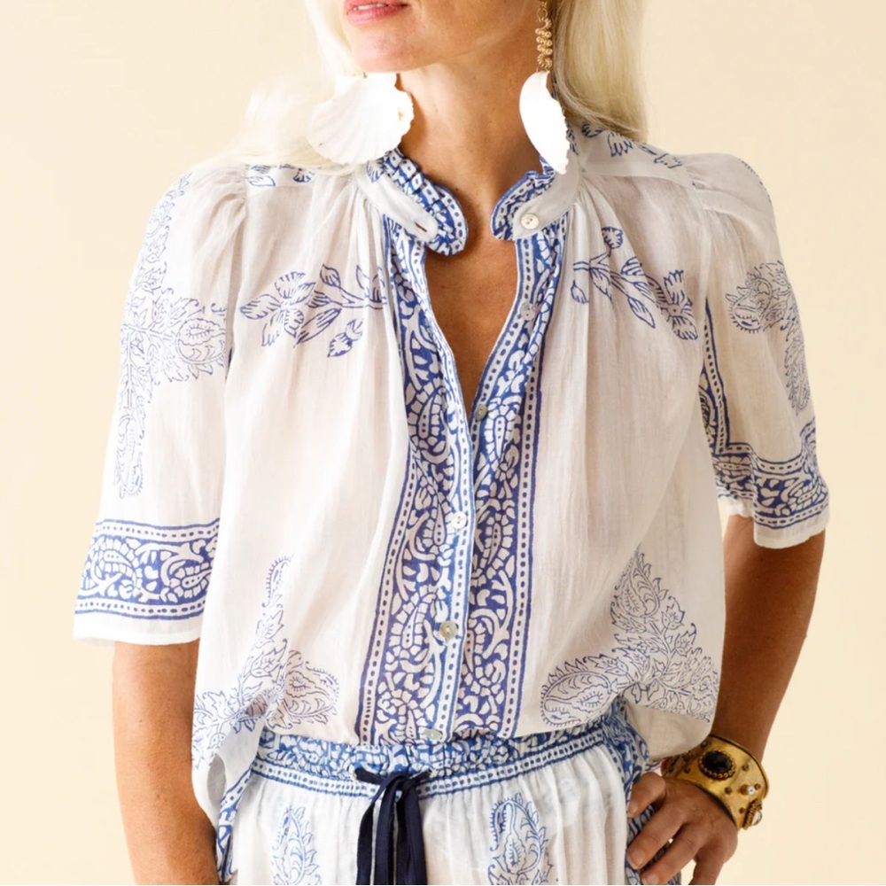 Alix of Bohemia Blue Blouse size M